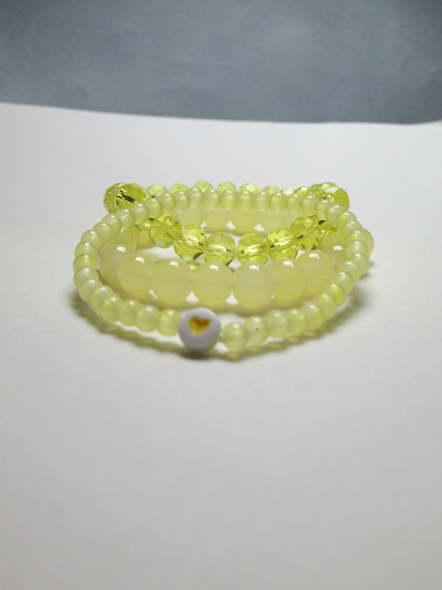 Yellow Beaded Bracelet Set | Adjustable Handmade Jewelry + 1 FREE GIFT