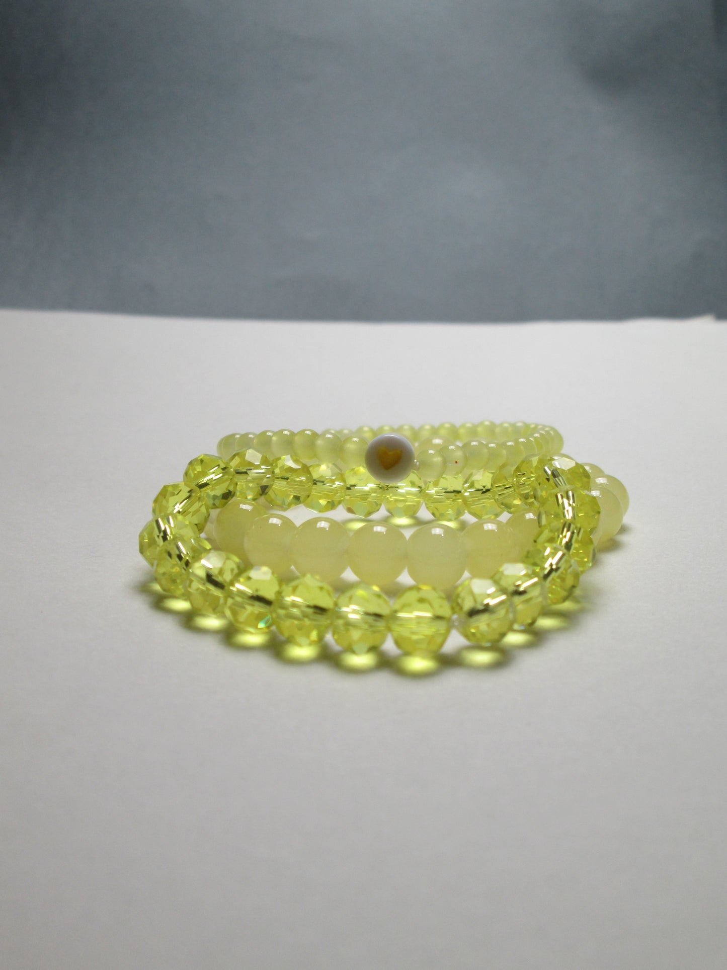 Yellow Beaded Bracelet Set | Adjustable Handmade Jewelry + 1 FREE GIFT