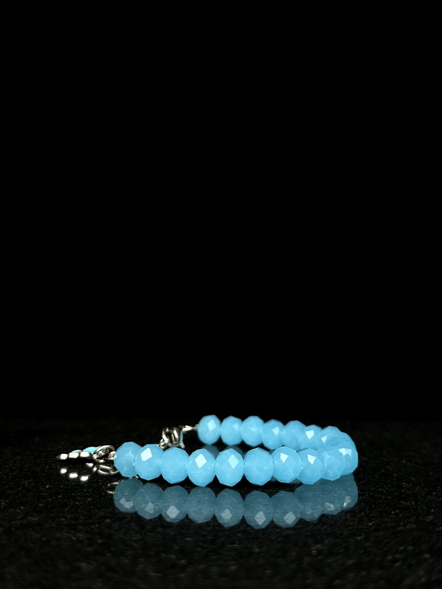 Sky Blue Butterfly Beaded Bracelet + 1 FREE GIFT