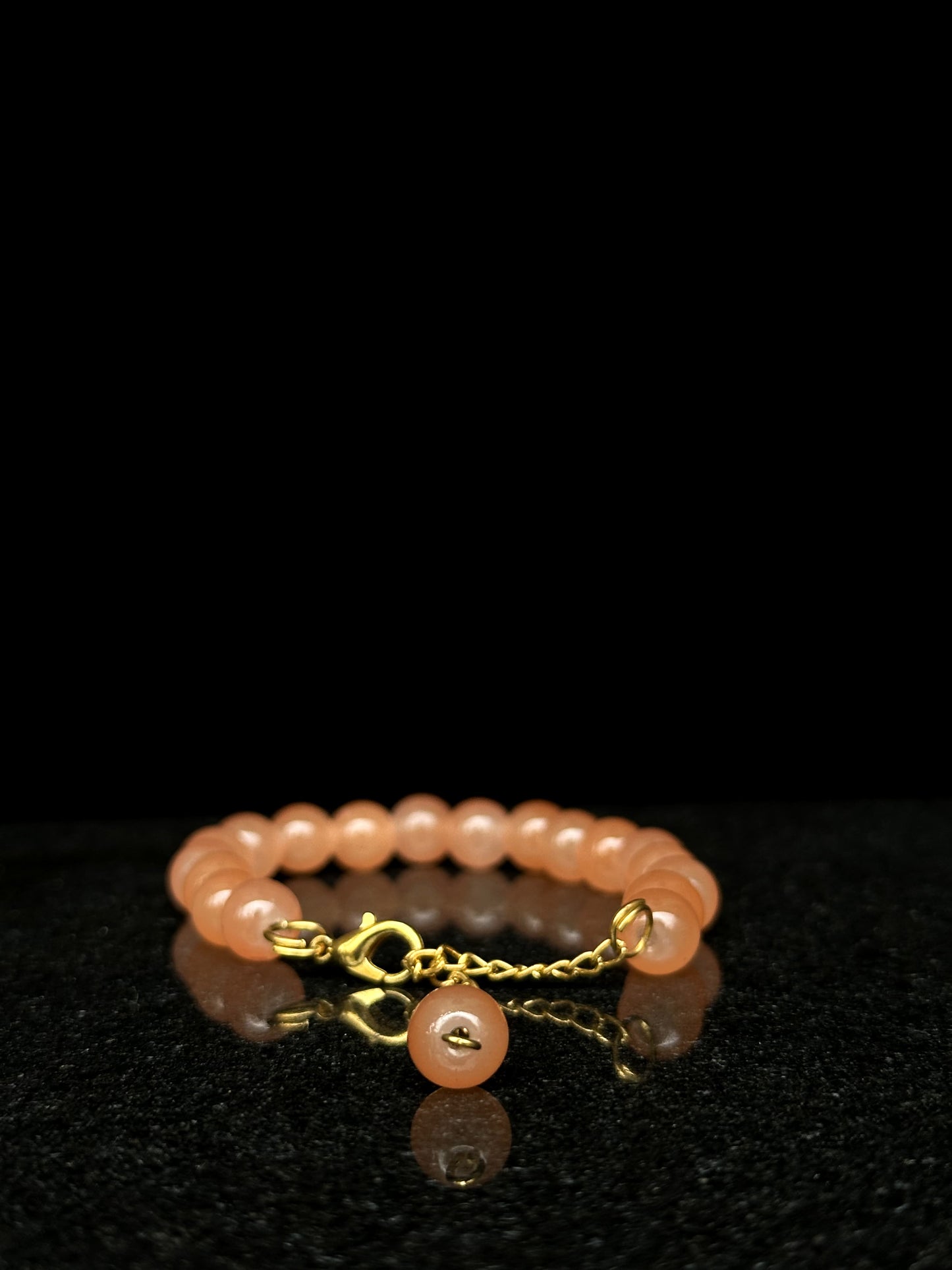 Peach Glow Adjustable Beaded Bracelet+ 1 FREE GIFT