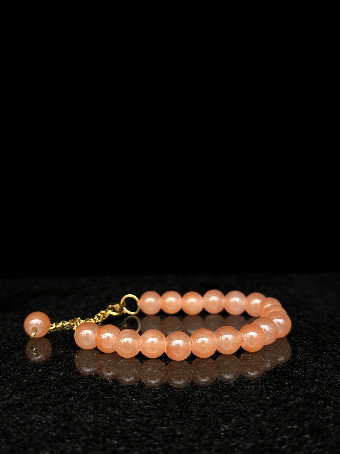 Peach Glow Adjustable Beaded Bracelet+ 1 FREE GIFT