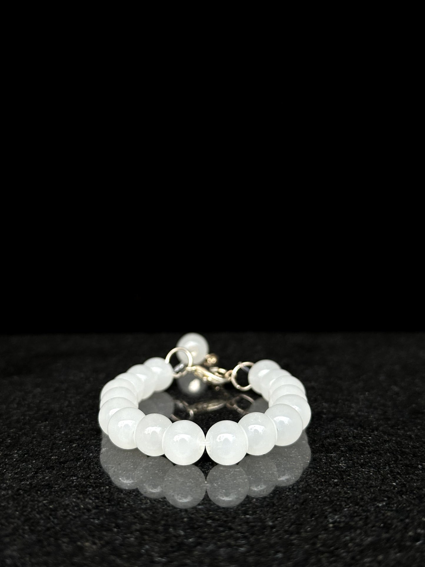 White Beaded Adjustable Bracelet + 1 FREE GIFT