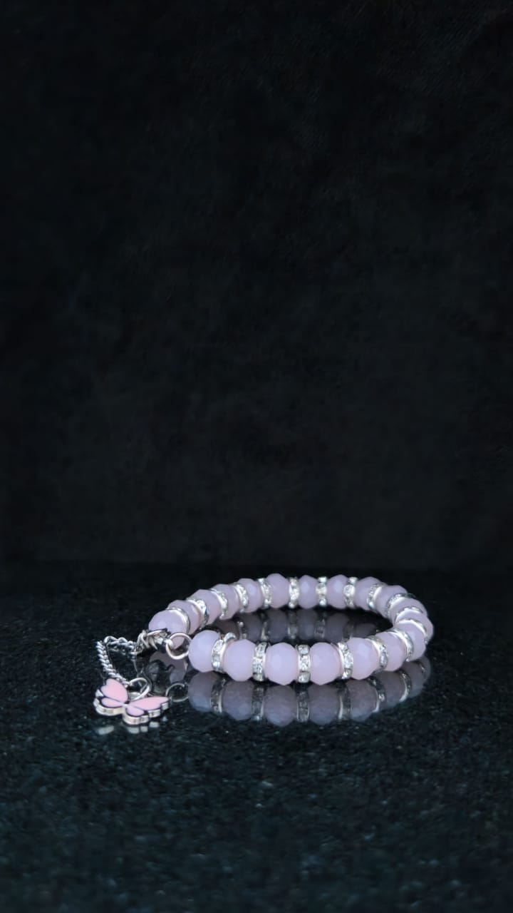 Lavender Butterfly Charm Bracelet + 1 FREE GIFT