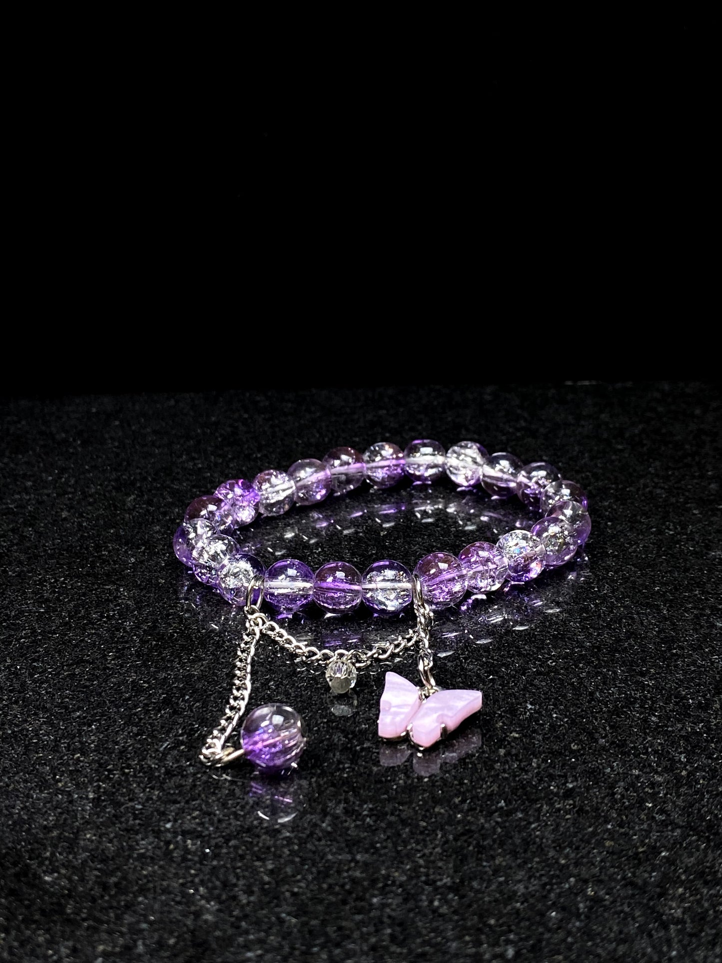 Purple Butterfly – Crack Bead Bracelet 🦋+ 1 FREE GIFT