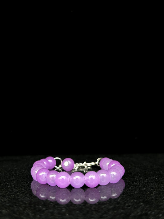 Light Purple Adjustable Beaded Bracelet