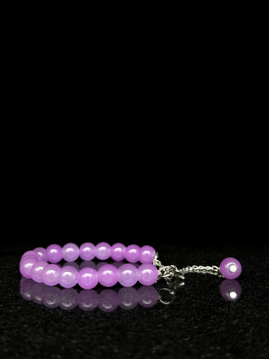 Light Purple Adjustable Beaded Bracelet