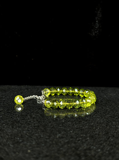 Green Glow Adjustable Crystal Beads Bracelet + 1 FREE GIFT
