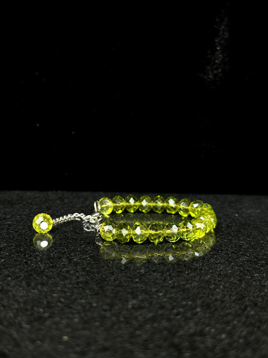 Green Glow Adjustable Crystal Beads Bracelet