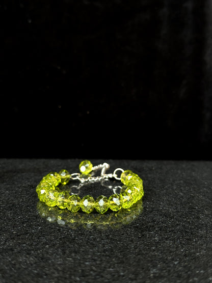 Green Glow Adjustable Crystal Beads Bracelet + 1 FREE GIFT