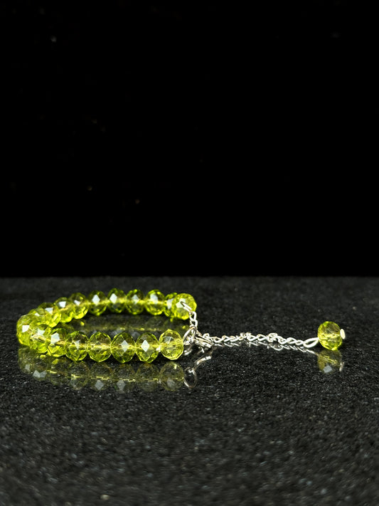 Green Glow Adjustable Crystal Beads Bracelet