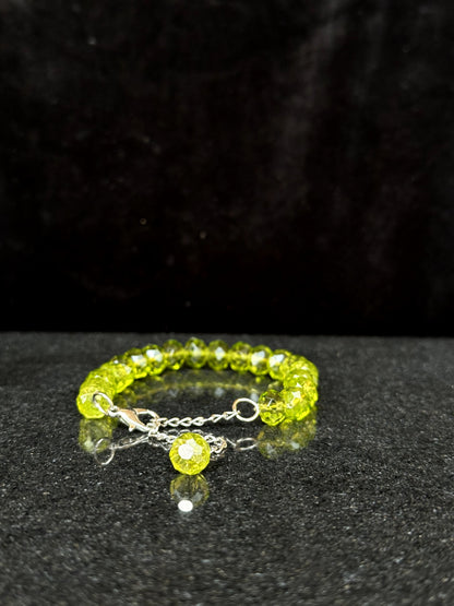 Green Glow Adjustable Crystal Beads Bracelet + 1 FREE GIFT