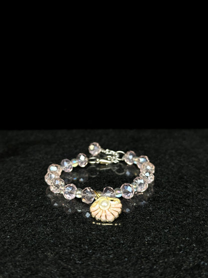 Blush Crystal Seashell Charm Bracelet + 1 FREE GIFT