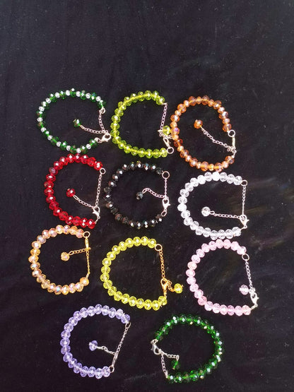 PACK OF CRYSTAL BRACELET IN 12-DIFFERENT COLOURS + 1 FREE GIFT