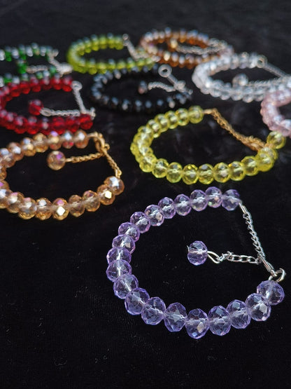PACK OF CRYSTAL BRACELET IN 12-DIFFERENT COLOURS + 1 FREE GIFT