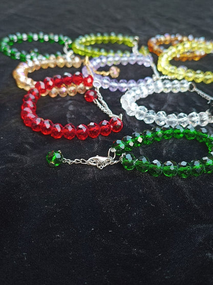 PACK OF CRYSTAL BRACELET IN 12-DIFFERENT COLOURS + 1 FREE GIFT