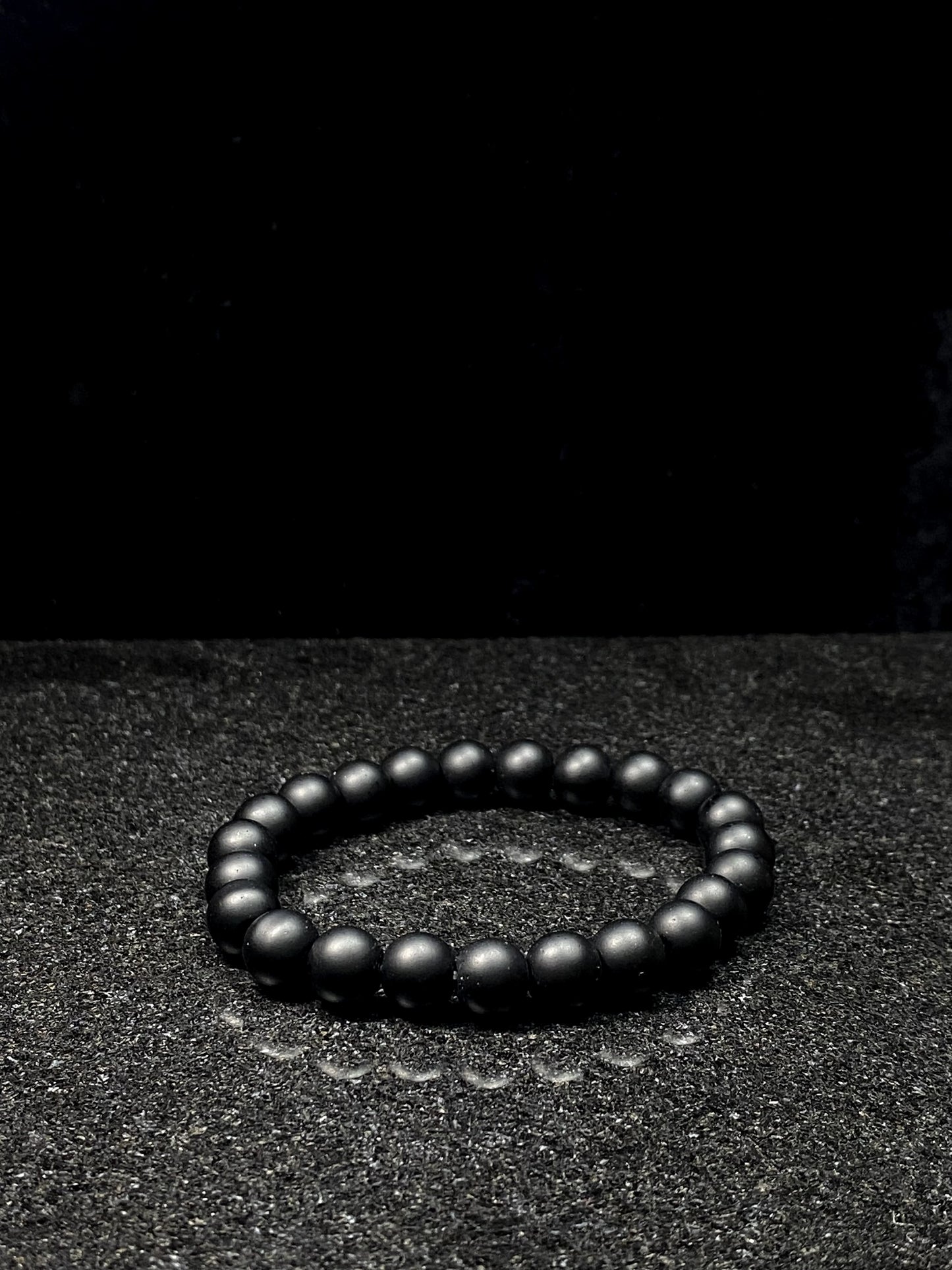 Matte Black Bead Bracelet + 1 FREE GIFT