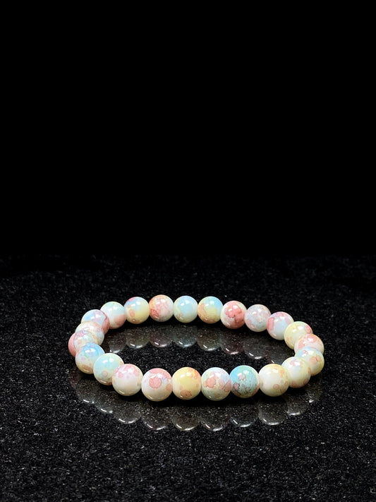 Pastel Pink & Mint Bead Bracelet + 1 FREE GIFT