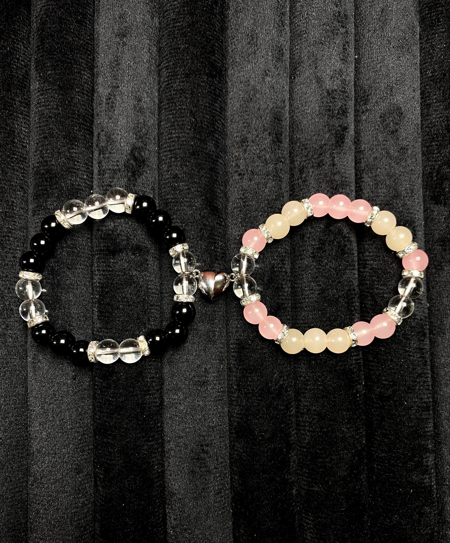 Bonded Hearts Bracelet Pair – Adjustable Couple/Friendship Set + 1 FREE GIFT