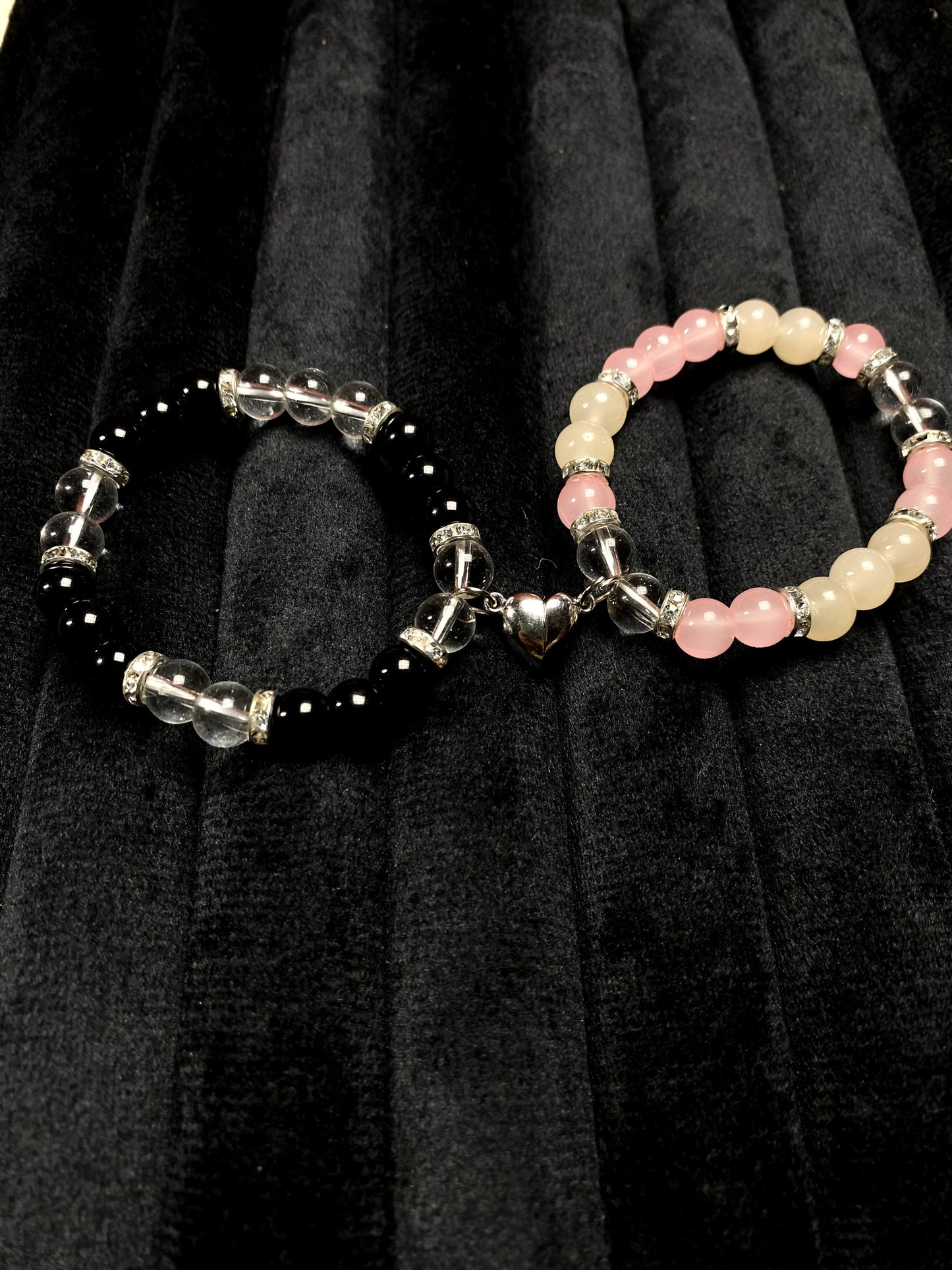 Bonded Hearts Bracelet Pair – Adjustable Couple/Friendship Set + 1 FREE GIFT