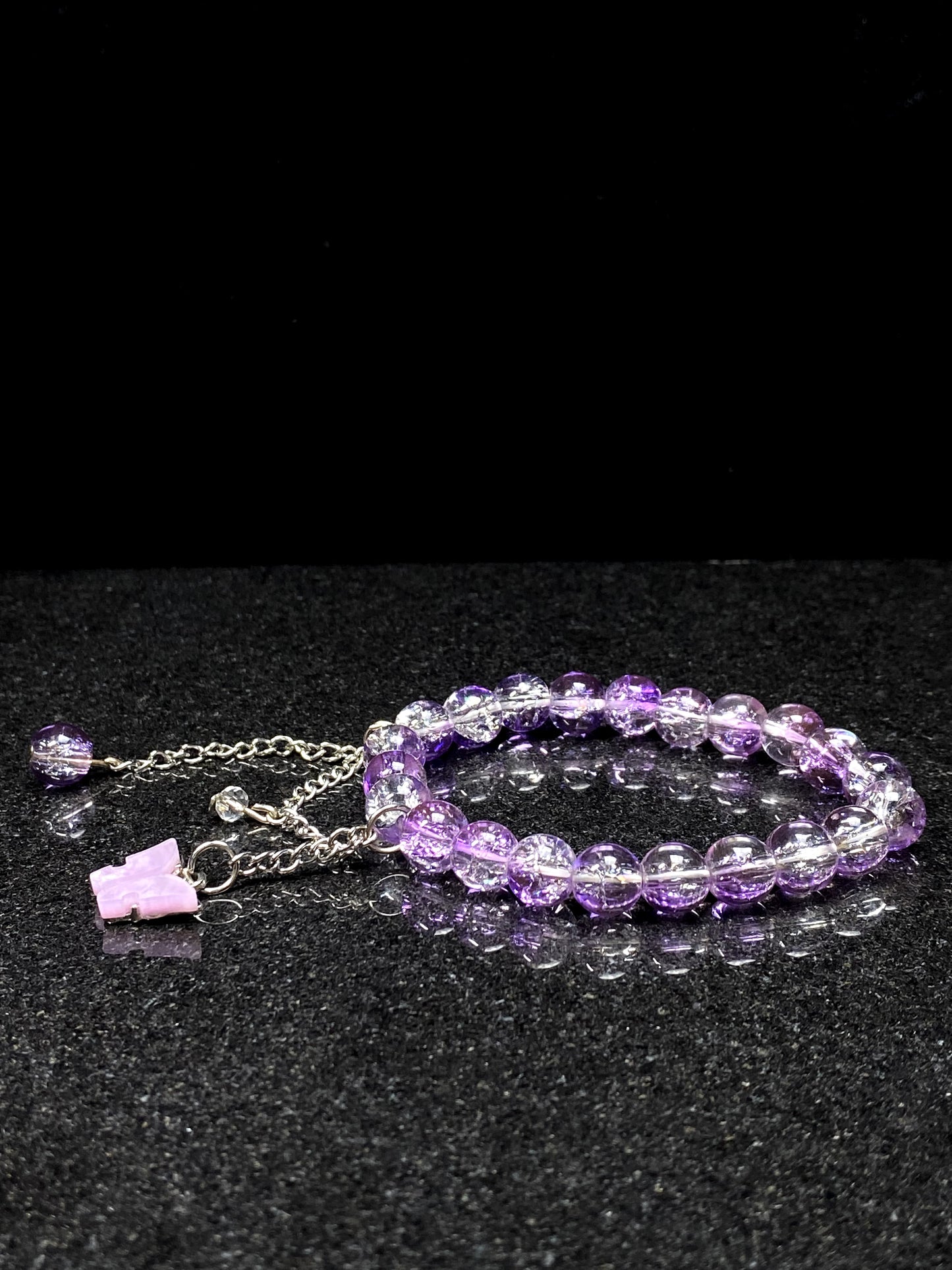 Purple Butterfly – Crack Bead Bracelet 🦋+ 1 FREE GIFT
