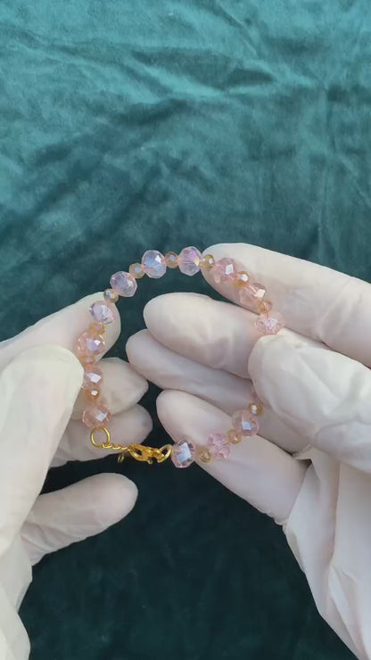 Blush Glow – Pink Crystal Bracelet+ 1 FREE GIFT